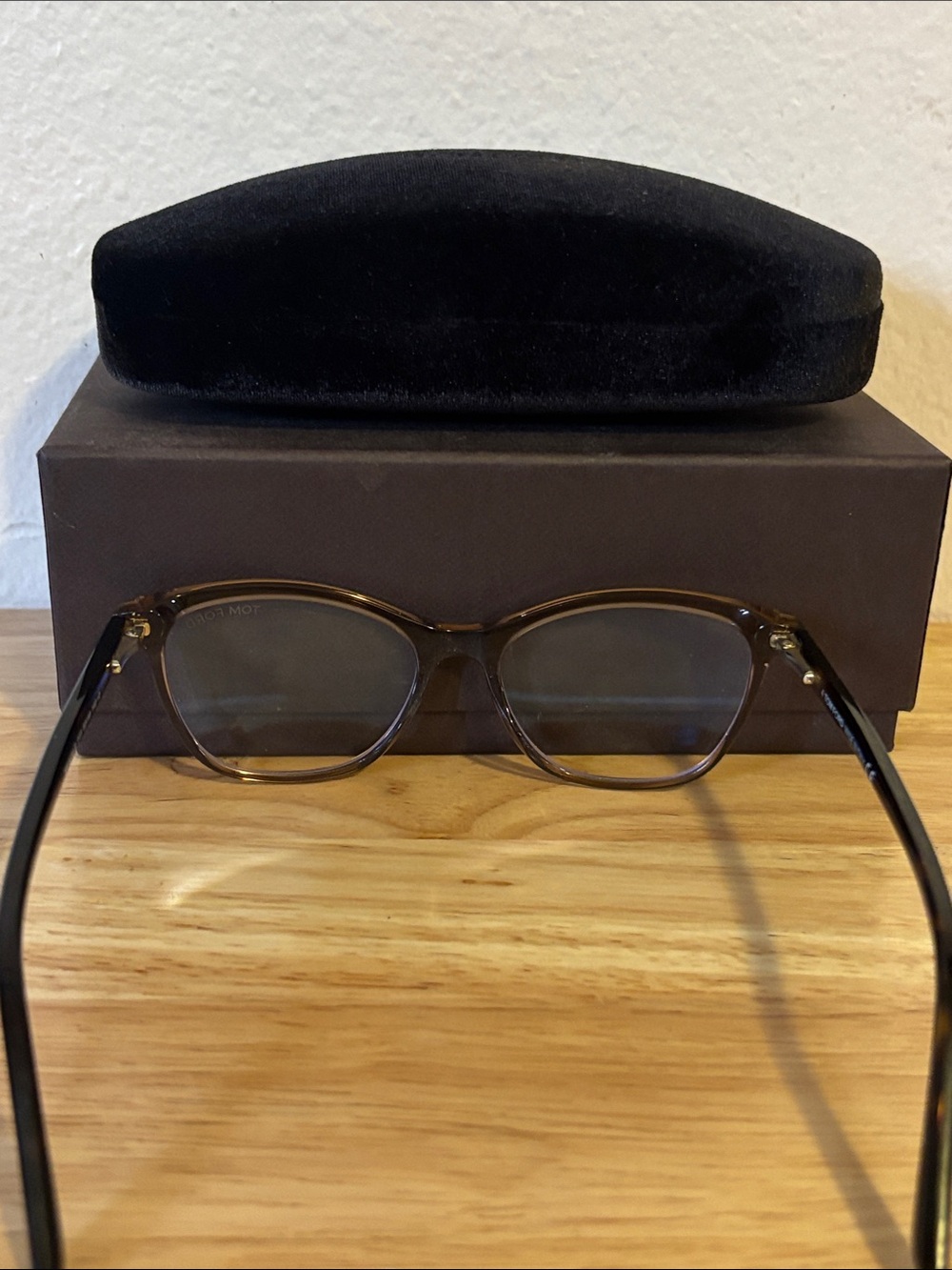 Tom Ford Women’s Cat Eye Glasses TF-5636-B Brown Frames 52-16-140 - Picture 10 of 17